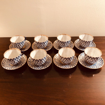 Lot # 6. Set of  8 antique Russian tea cups 