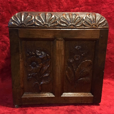 English Oak Circa 1890-1900.Handmade with each section a different flower (Appraisal Value of $400-600.)