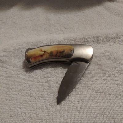 Colloctor Knife With Deer 