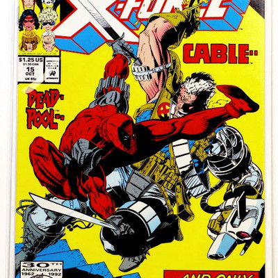 X-FORCE #15 Deadpool vs. Cable - 1992 Marvel Comics High Grade