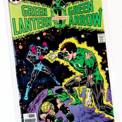 Green Lantern #91 with Green Arrow Bronze Age Comic Book 1976 DC Comics