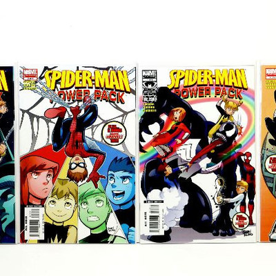 SPIDER-MAN Power Pack #1-4 Complete Limited Set Venom 2007 Marvel Comics