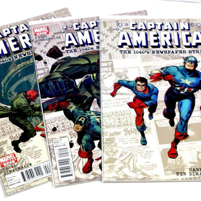 CAPTAIN AMERICA The 1940's Newspaper Strip #1-3 Complete Set 2010 Marvel Comics