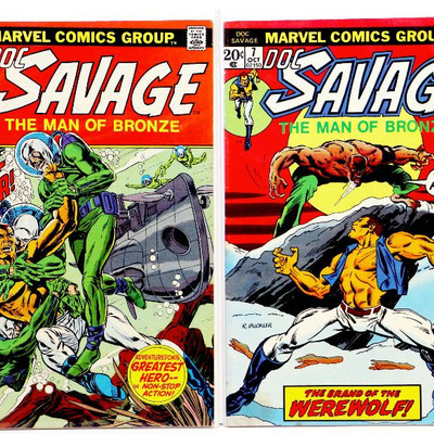 DOC SAVAGE #4 #7 The Man Of Bronze Gil KANE Cover Bronze Age 1973 Marvel Comics