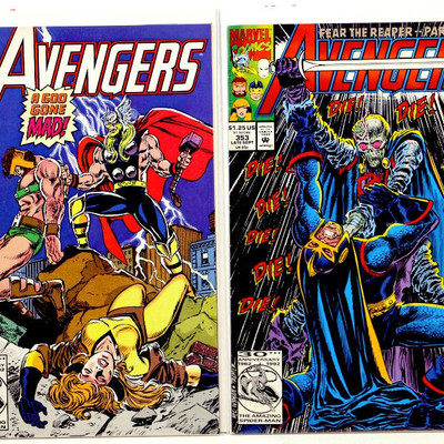 AVENGERS #301 311 331 349 353 354 355 Copper Age Comic Books 1989/92 Marvel Comics