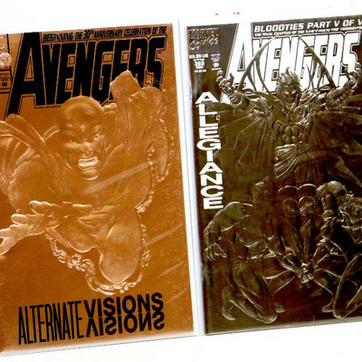 AVENGERS #360 #369 Copper & Silver Foil Cover Issues - 1993 Marvel Comics