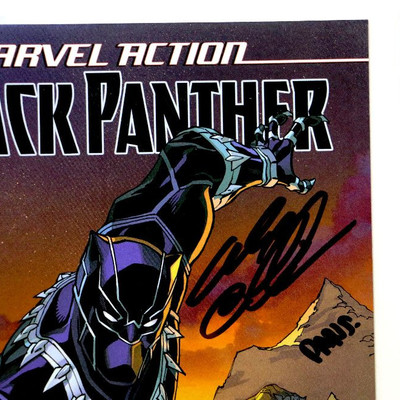 Marvel Action BLACK PANTHER #1 Stadium Exclusive Variant 2x Signed w/COA LE of 1000