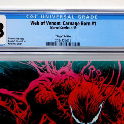Web Of Venom: CARNAGE BORN #1 CGC 9.8 VIRGIN 1:100 Incentive Variant Cover