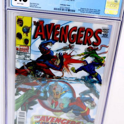 AVENGERS #672 CGC 9.8 Lenticular Cover Av. #53 Cover Homage 2017 Marvel Comics