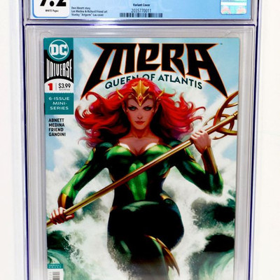 MERA: QUEEN of ATLANTIS #1 CGC 9.2 Stanley Artgerm Lau Variant Cover 2018 DC Comics