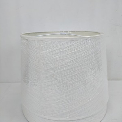 Lamp Shade, Large, Textured White, Set of 2 - New