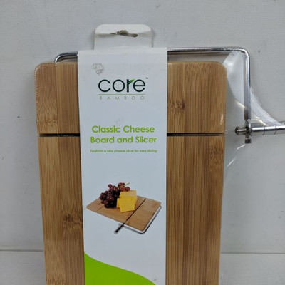 Core Bamboo Classic Cheese Board and Slicer - New