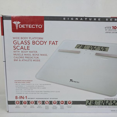 Detecto Glass Body Fat Scale - New