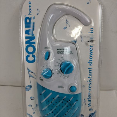 Conair Water-Resistant Shower Radio - New