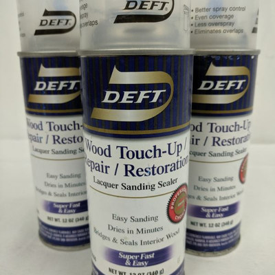 Deft Wood Touch - Up/Repair Lacquer Sanding Sealer, Set of 3 - New