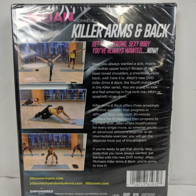 Jillian Michaels Killer Arms & Back DVD - New