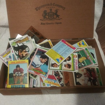 Box full of 1970s NFL Cards 