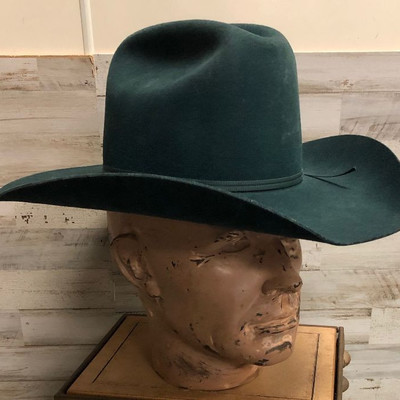 Lot 9 American Hat Company Green Felt Cowboy hat 