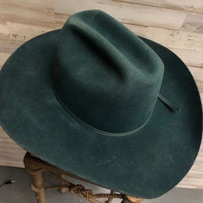 Lot 9 American Hat Company Green Felt Cowboy hat 