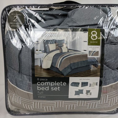Complete Bed Set Full, Slater - Missing Two Decorative Pillows