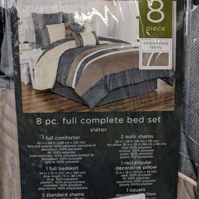 Complete Bed Set Full, Slater - Missing Two Decorative Pillows