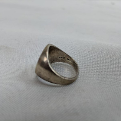 Sterling Silver Signet Ring, Size 8.5