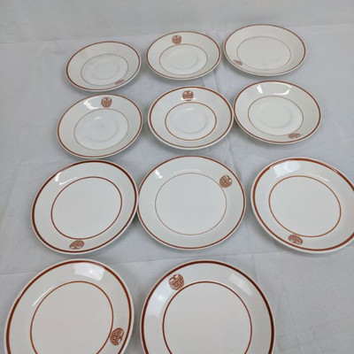 1940's Syralite by Syracuse Military Saucers, Qty 11