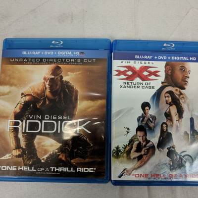 2 Blu-Rays: Riddick - XXX Return of Xander Cage PG-13/R