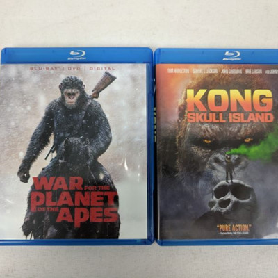 2 Blu-Rays: War for the Planet of the Apes & Kong Skull Island PG-13