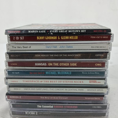12 Misc Rock CDs: Marvin Gaye - ZZ Top