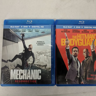 2 Blu-Rays: Mechanic Resurrection & The Hitman's Bodyguard R Rated