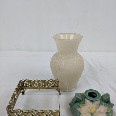 Etched Vase & Candle Holder & Small Vase