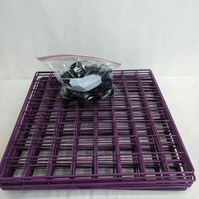 Purple Wire Interlocking Cubes with Casters (Makes 2 Cubes)