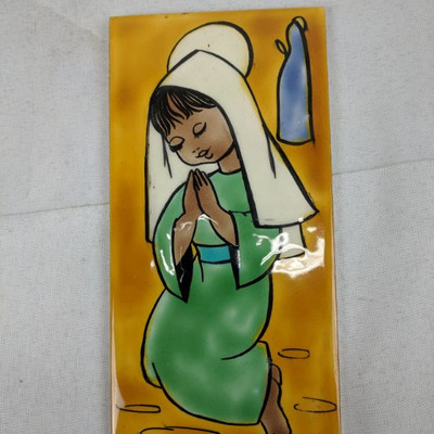 Praying Child Painted Tile Villeroy & Boch