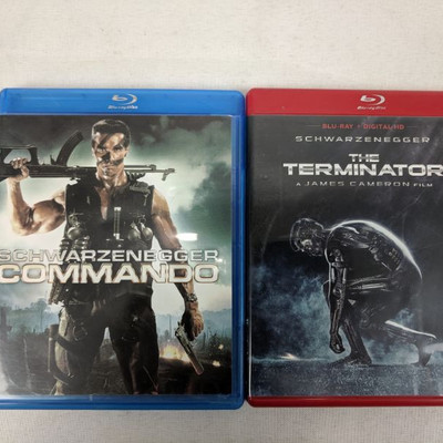 2 Blu-Rays: Commando & The Terminator R Rated