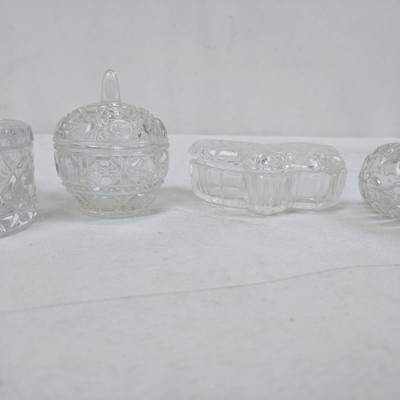 Vintage Glass Containers W/ Lids