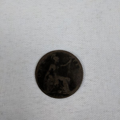 1896 British Penny Coin