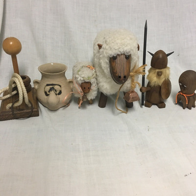 Lot 127 - Wooden Collectibles and More