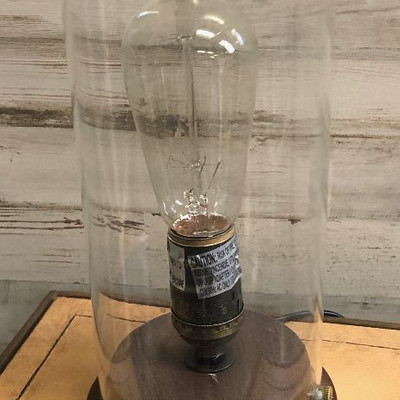 Lot 56 Clear Glass Lamp with Edison Bulb