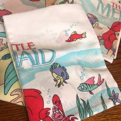 Lot 62 Little Mermaid Set of sheets (flat and fitted and 2 pillow)