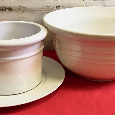 Lot 102 Ceramic Bowl, Crock and platter