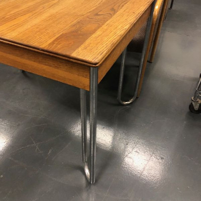 Lot 103 Oak and Chrome kitchen table