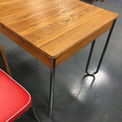 Lot 103 Oak and Chrome kitchen table