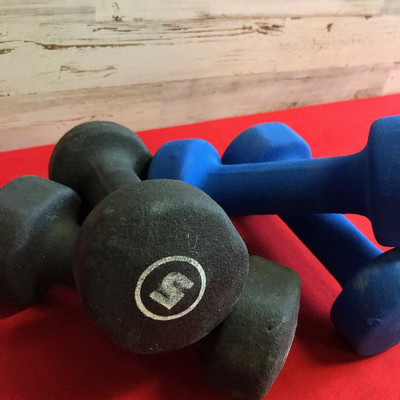  Lot 142 (2) sets of 5 pound weights 