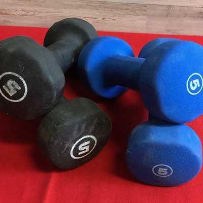 Lot 142 (2) sets of 5 pound weights 