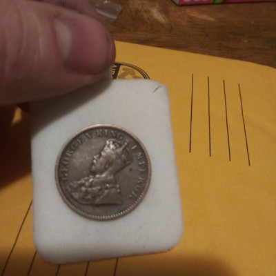 1934 One Quarter Anna India Coin 