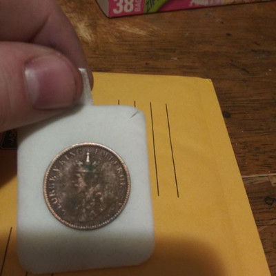 1936 One Quarter Anna India Coin 