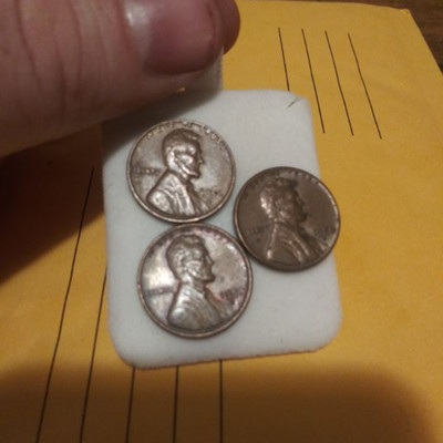 56, 57, 58 Wheat Penny Lot 