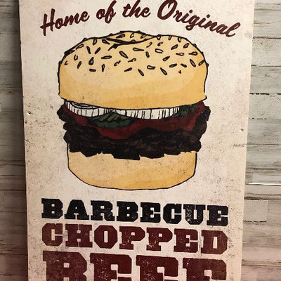 Lot 164 Dickeys BBQ chopped beef  Sign