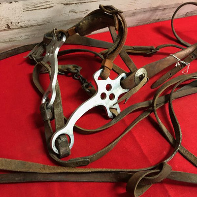 Lot 180 - Better Horse bit and Reins - Leather is better